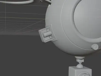 Sci fi  drone  Low-poly 3D model