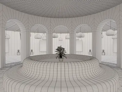 Art Gallery 06 - Metaverse - Baked Low-poly 3D model