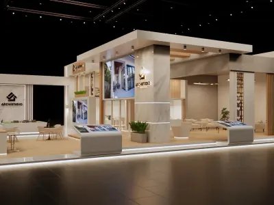 Real estate booth 20m x 19m 3D model 3D model