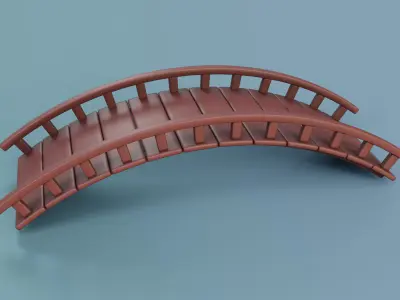 Cartoon Bridge 1 3D model