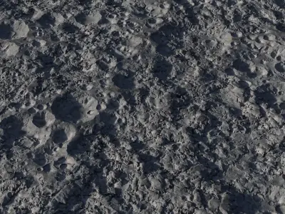 The surface of a crater  The surface of an alien planet  3D model