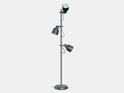 HEKTAR Floor lamp with 3-spot Low-poly 3D model