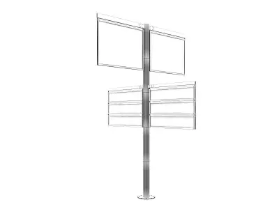 Signage Tree Airport System Free 3D model