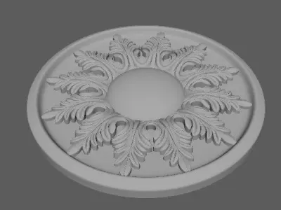 rosette decorative medallion 3D print model