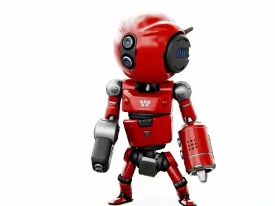 INDUSTRIAL BOT V-2  RIGGED 3D model