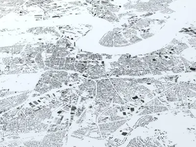 Dusseldorf Streets and Buildings 3D model