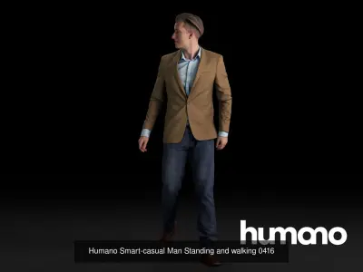 Humano 5-Pack PEOPLE - DIVERSE STREET WALKING - 5x 3D models 04A