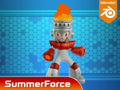 Fireman - Megaman Powered up 3D model