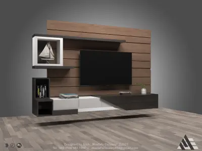 Tv stand Vo1 Collection - Furniture Free low-poly 3D model