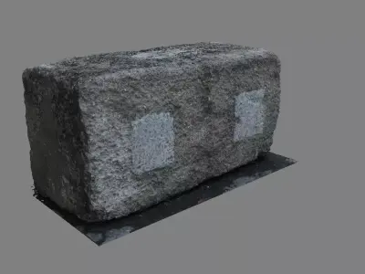 Cement Vehicle Block - Photoscanned  Free 3D model