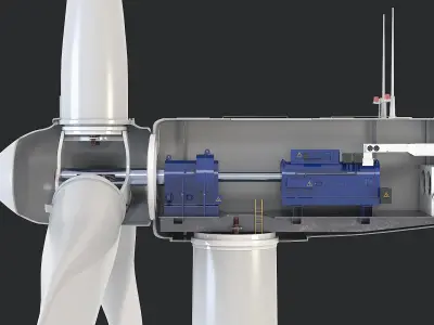  Offshore Wind Turbine with Mechanisms 