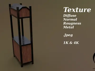 Trade stand 13 R Low-poly 3D model