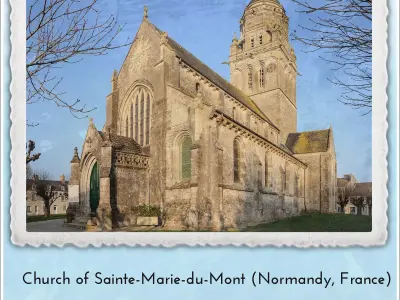 Church of Notre-Dame Saint-marie-Du-Mont Normandy - Modern WW2 W 3D print model
