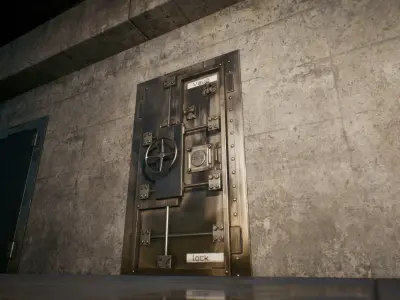 Real World Door Set - UE4 Low-poly 3D model