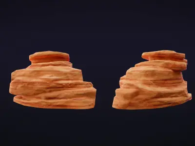 Stylized Rock Desert collection 15 Low-poly 3D model Low-poly 3D model