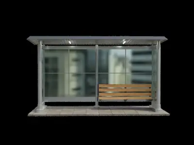 bus stop 3D model