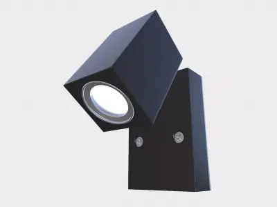 Black Table Lamp Low-poly 3D model