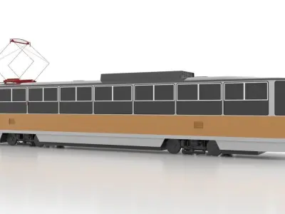 Tatra T6B5B Low Low-poly 3D model