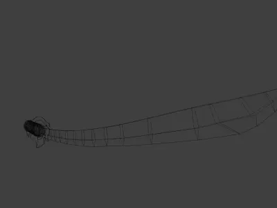 Fire Sword Low-poly 3D model