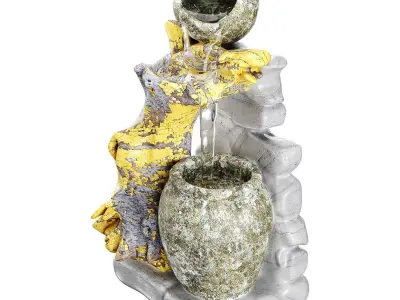 Decorative fountain Low-poly 3D model