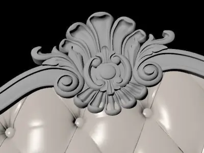 bed - footboard and headboard 3D model