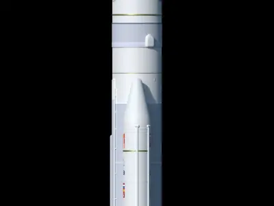 Ariane 5 ECA rocket 3D model