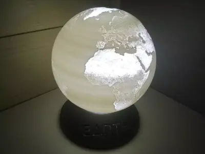 Planet Globe LED Lamp 3D print model