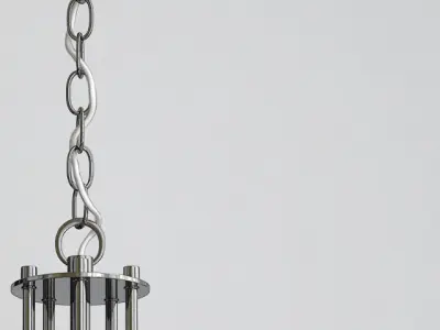 minut chandelier with four balls hanging from it 3D model