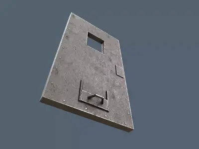 Metal door Low-poly 3D model get