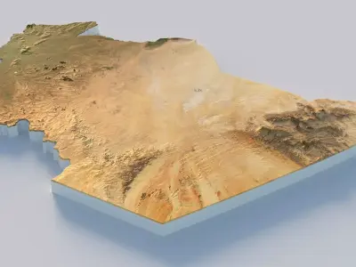 Chad Country Terrain 3D model