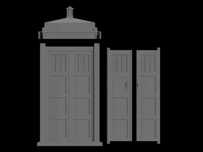 9th-10th Doctors TARDIS - 32mm Miniature -  3D print model