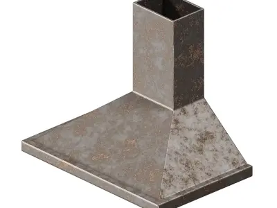 Rusty Kitchen Chimney 3D model