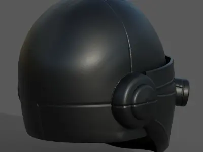 Helmet scifi military combat 3d model low  Low-poly 3D model purchase