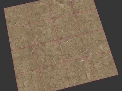 Ultra realistic Ground cracks 3D model