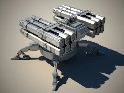 Spider auto turret 3D model