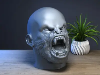 Human gorilla Headphone Stand 3D print model