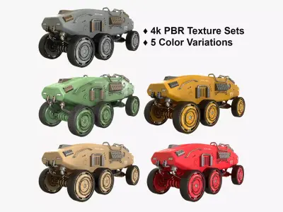 Mars Rover-1-All Colors 3D Model Pack