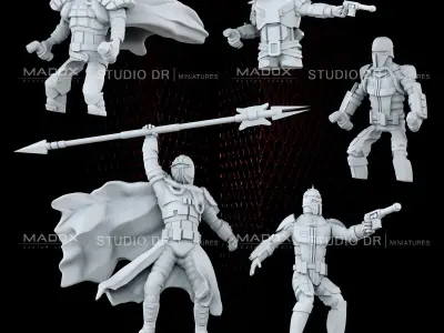 War Beetle and Riders 3D print model