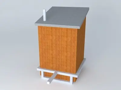 Canada Worst Outhouse with trailer hitch attachment Free 3D model