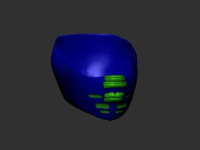 helmet high poly sculpt 3d printable ver 7 3D model 3D model 200