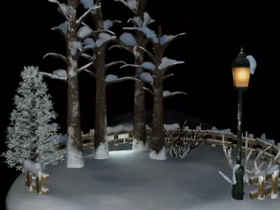 scene winter xmas 3D model