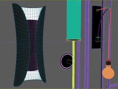 Modern wall light 3D model