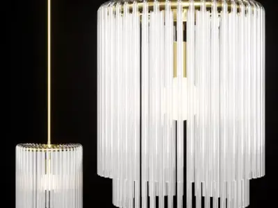 Royalton Small Pendant Brass 3D model