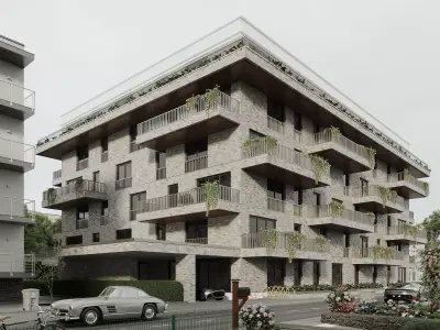 Exterior Scene Townhouse 3D model