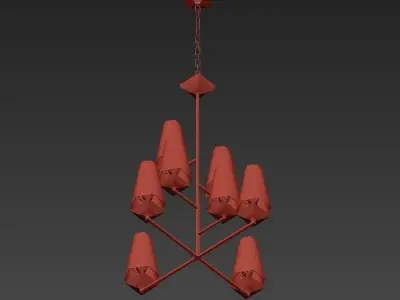 Fontaine Vertical 8 Light Chandelier 3D model purchase
