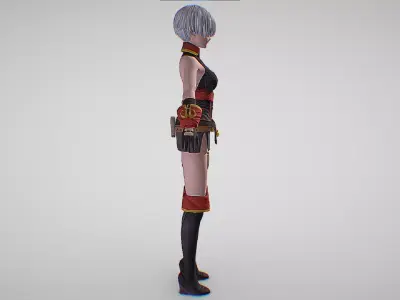 Reiko Or Lei - Bikini Zombie Slayers - Oneechanbara Origins Low-poly 3D model