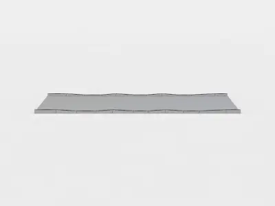 Road styrofoam tray Low-poly 3D model