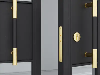 Aluminium door 216 3D model