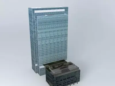 10 Upper Bank Street, London Free 3D model