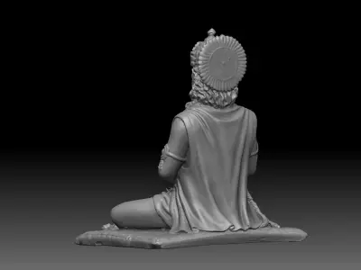meditaion hanuman 3d printable model 3D print model